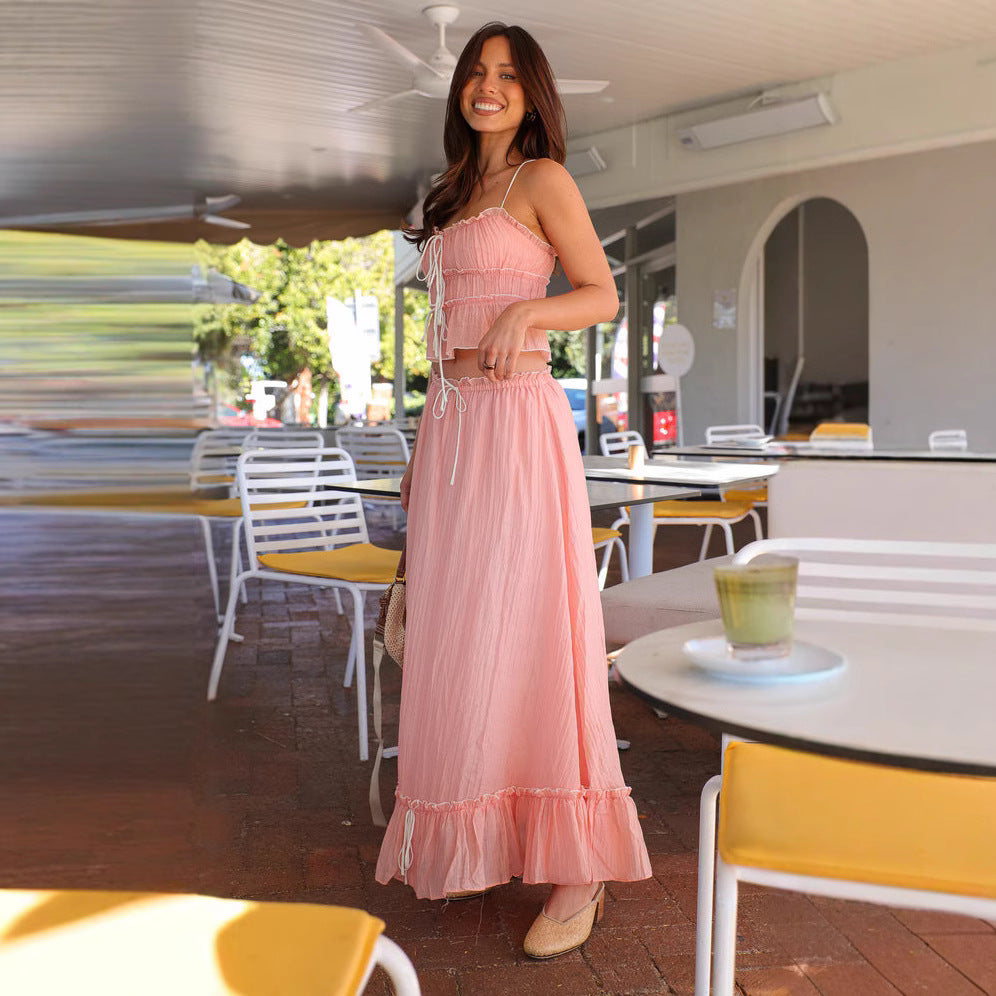 Ensemble Femme Chic Jupe Longue Été 2