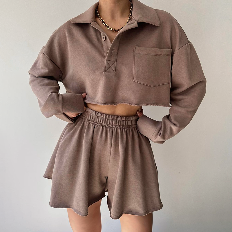 Ensemble Femme Chic Pull Court Doux 2