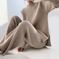 Ensemble Élégant en Tricot Côtelé Femme Décontracté Pour Femmes