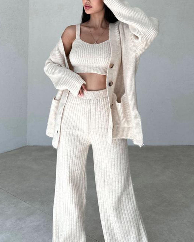 Ensemble Femme Confortable en Tricot 7