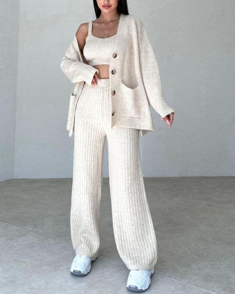 Ensemble Femme Confortable en Tricot 8
