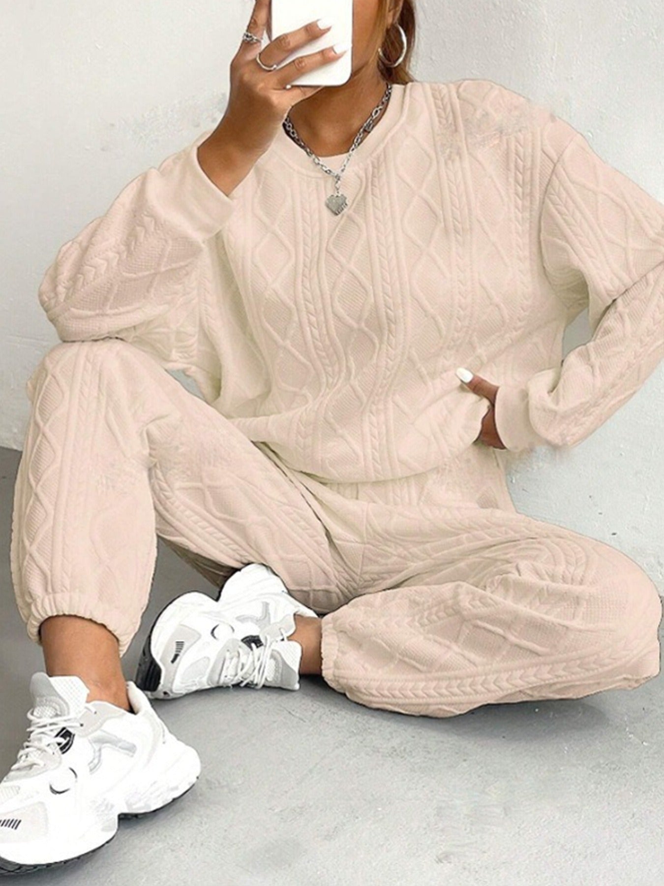Ensemble Femme Décontracté Torsadé 2