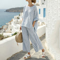 Ensemble Femme T-shirt et Pantalon Court Décontracté