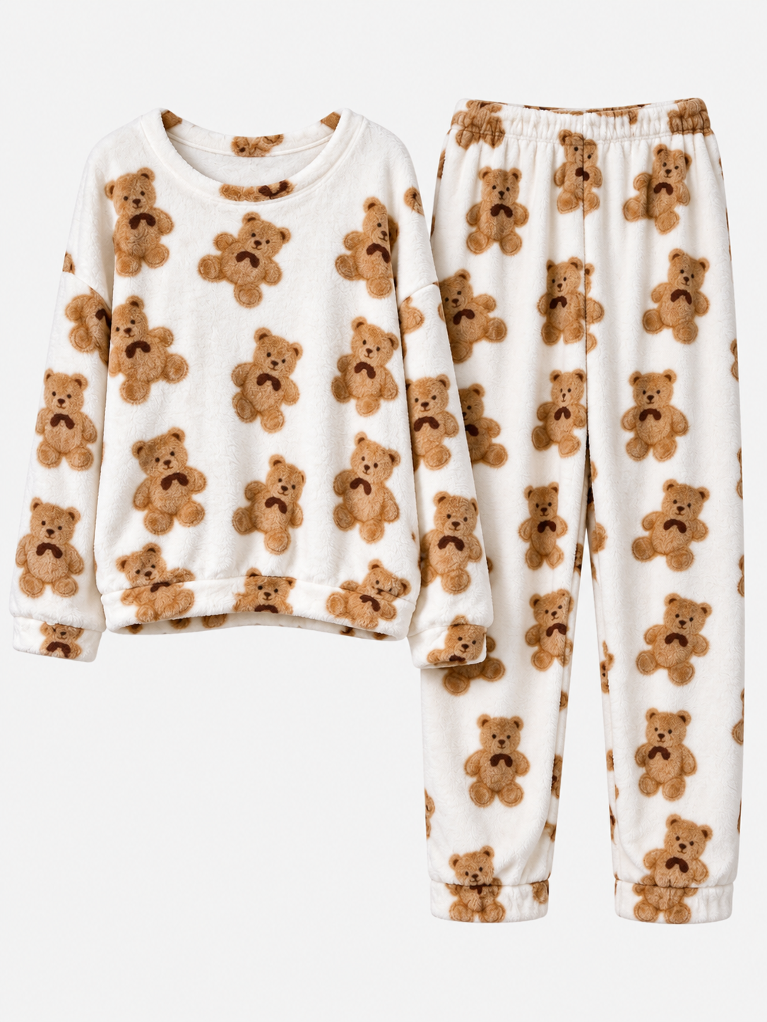 Fleece Damenpyjama Winter Bequeme Entspannung