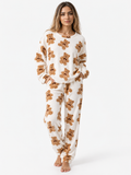 Fleece Damenpyjama Winter Bequeme Entspannung