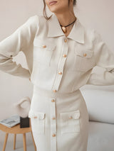 Set costum damă blazer și fustă costum damă elegant  