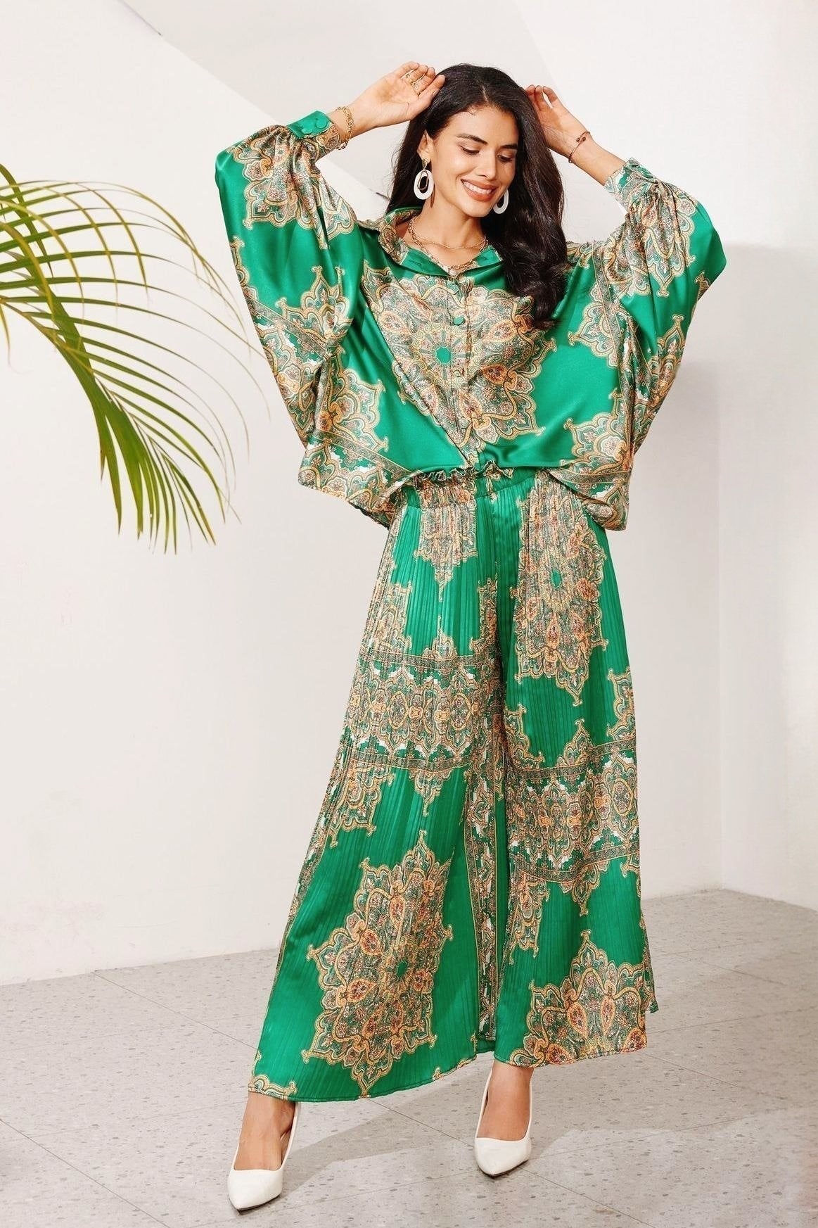 Ensemble Tailleur Femme Satiné Élégant 1