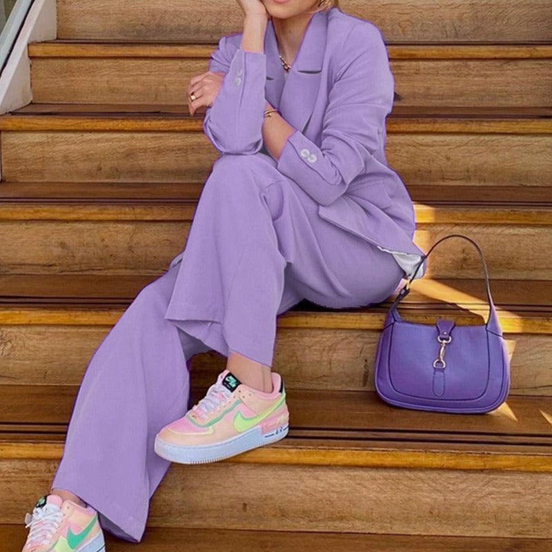 Ensemble Tailleur Femme Violet Chic 2