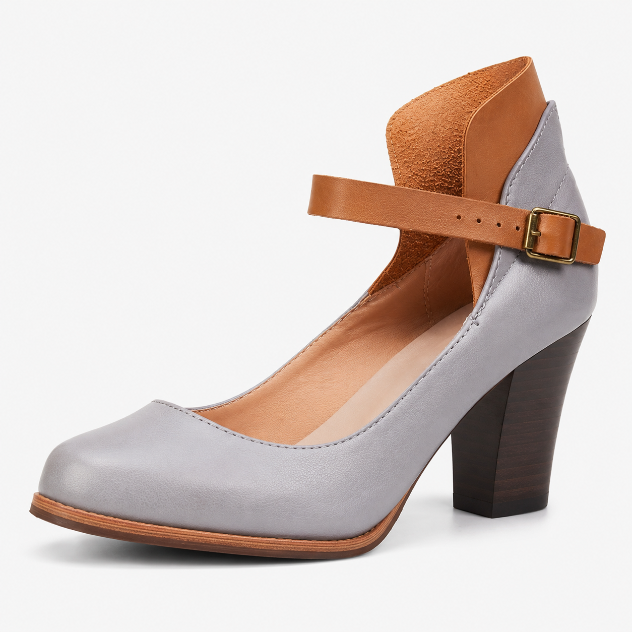 Damen Pumps aus schwarzem Leder, bequem und elegant