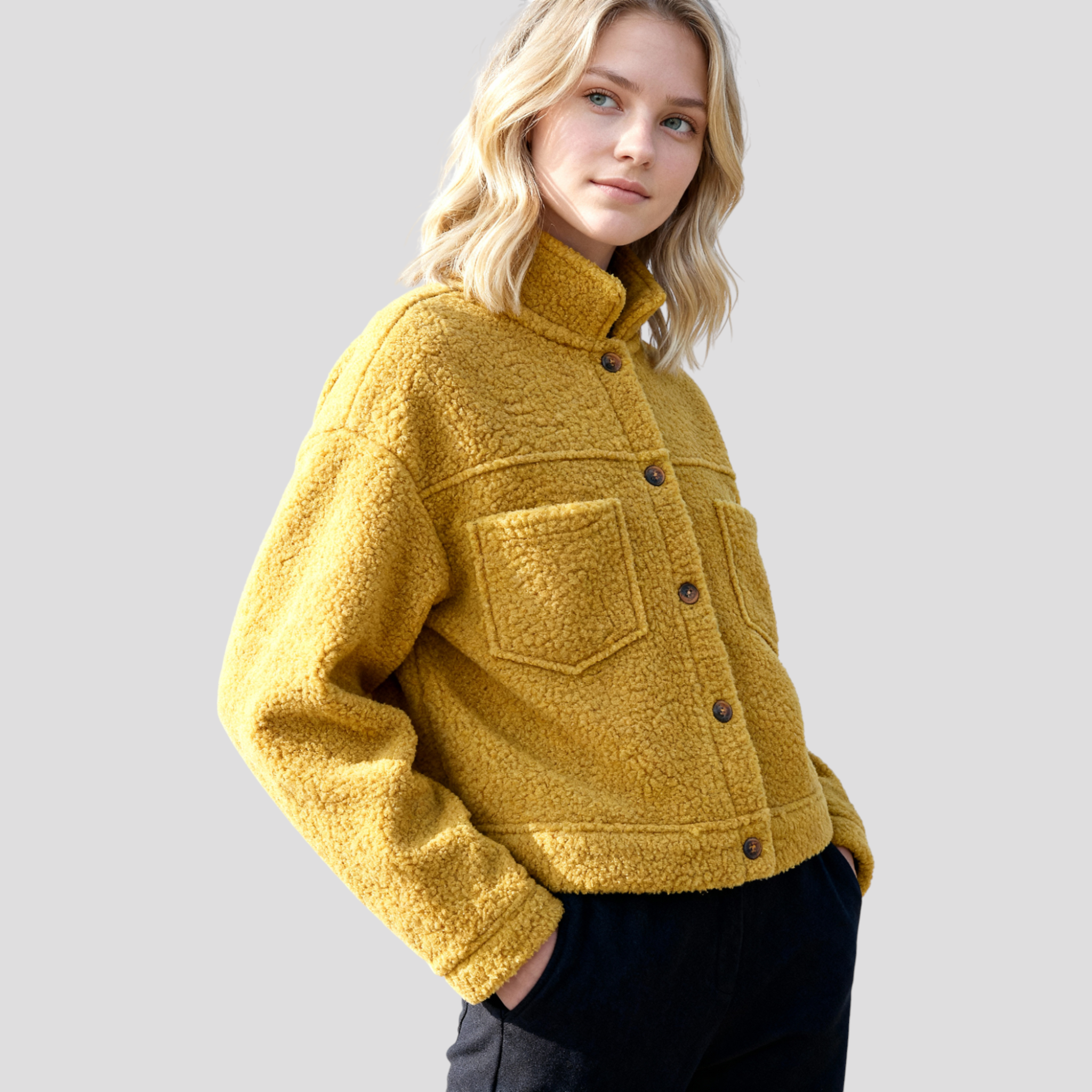 Manteau Long Femme Automnal Polyester Autumn Collection