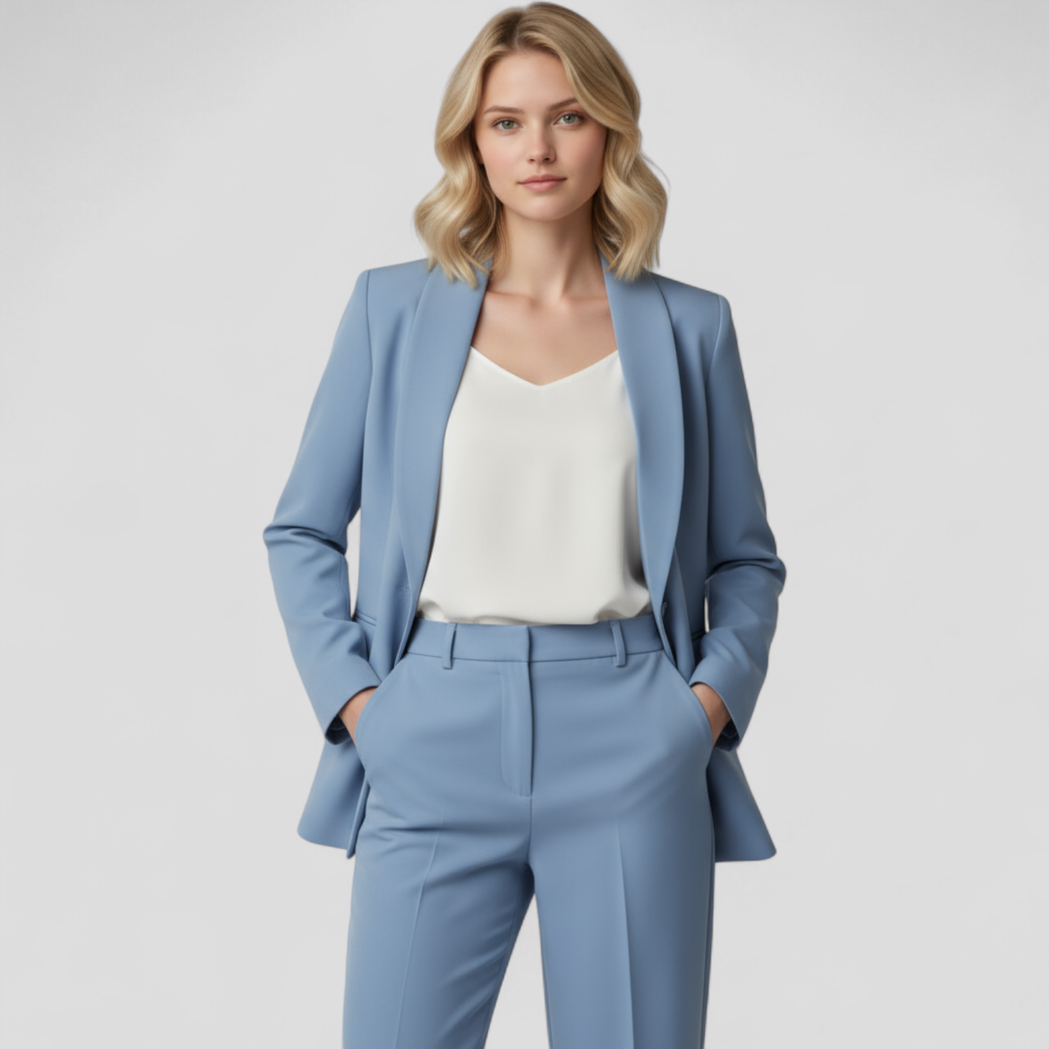 Ensemble Tailleur Pantalon Femme en Polyester