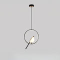 Lampe Suspension Oiseau Doré – Luminaire Sculpture LED de Plafond