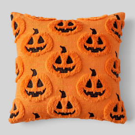 Gifts – Seasonal – Halloween : Halloween Kussenhoes met Geesten- en Pompoenmotief in Orange