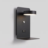 DualDelight Lampe Murale LED avec Étagère et Port USB