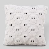 Coussin Déco Halloween - Motifs Fantômes & Courges Festives