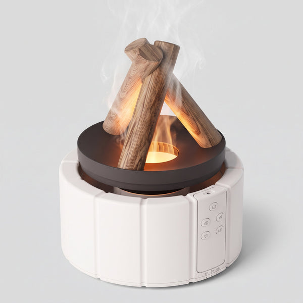 FlammaMist Humidificateur Aromathérapie et Lampe de Table LED