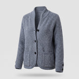 Cardigan Boutonné Femme Doux Façon Cachemire