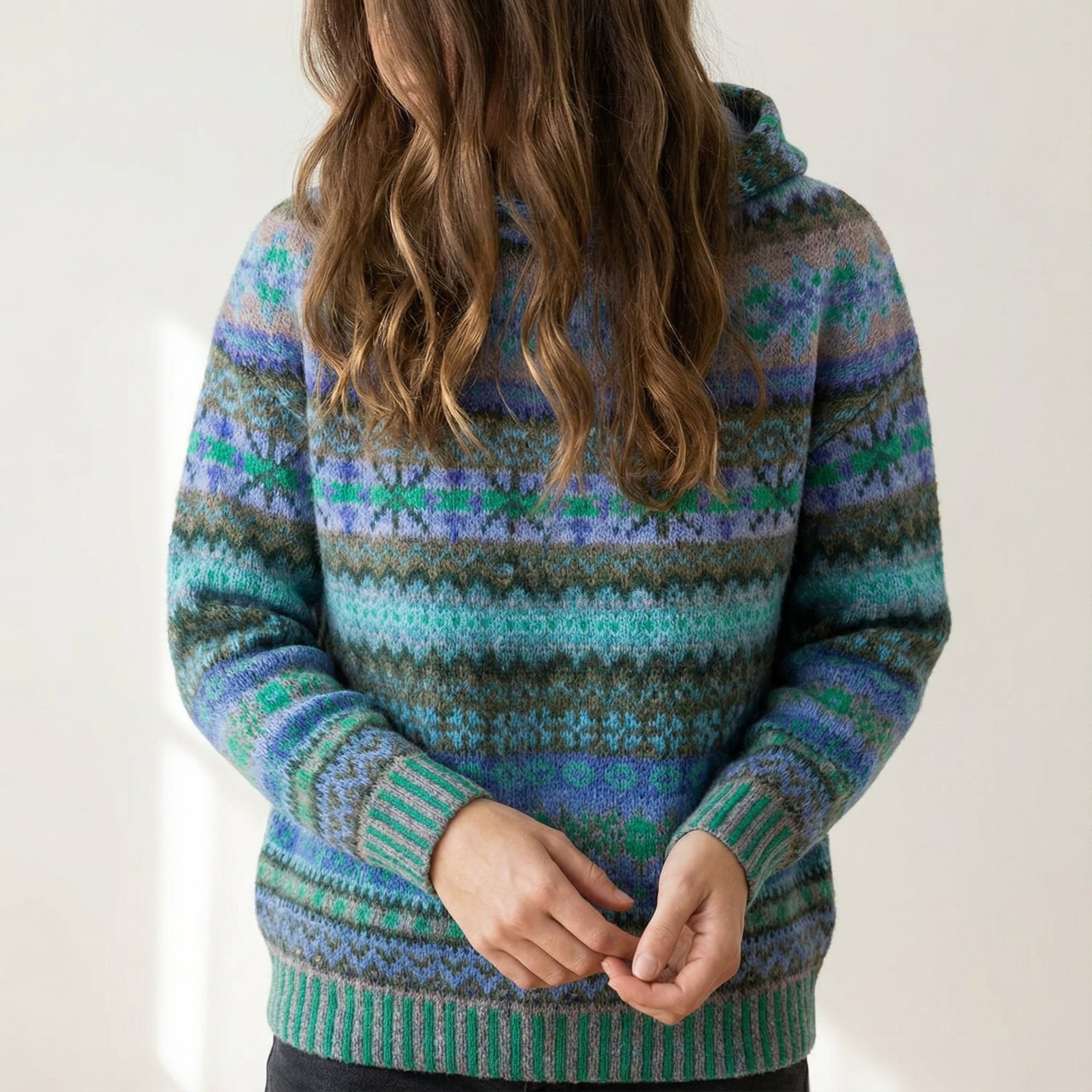 Pull Femme Ethnique et Chaud Mode Féminine Style Élégant