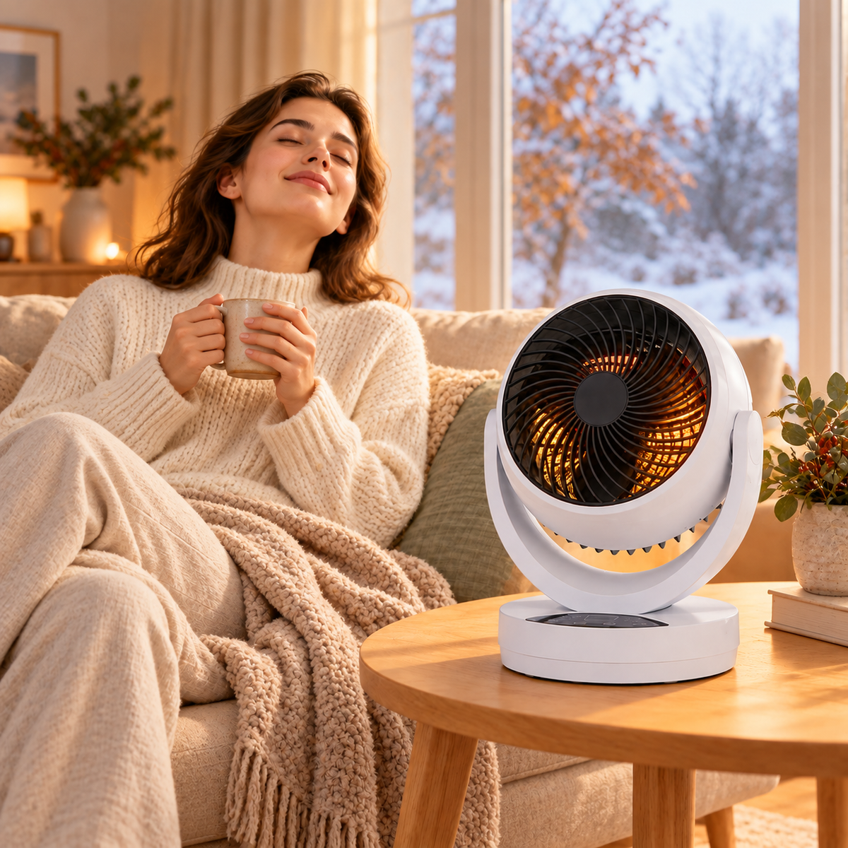 DualFlow Chauffage et Ventilateur 2-en-1 2000W