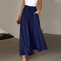 Weite Palazzo-Hose mit weitem Bein und hoher Taille für Damen