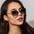 Lunettes de Soleil Femme Cat Eye Métal