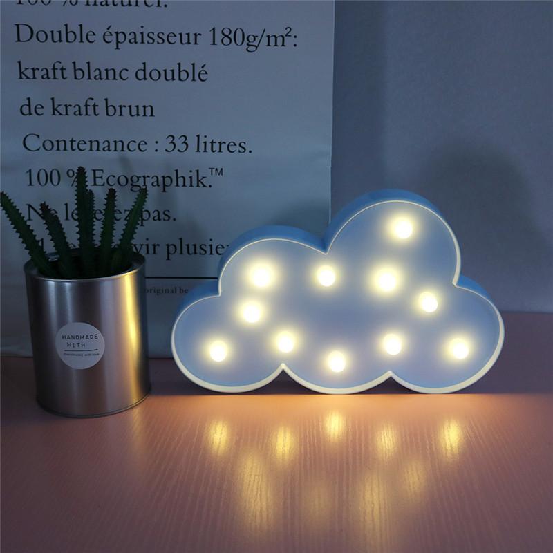 Veilleuse LED 3D Nuage et Lune – Douce Lumière du Soir