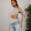 Haut Femme Court Une Épaul T-shirts Coupe Slim