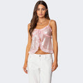 Haut Court Glamour avec Paillettes Femme