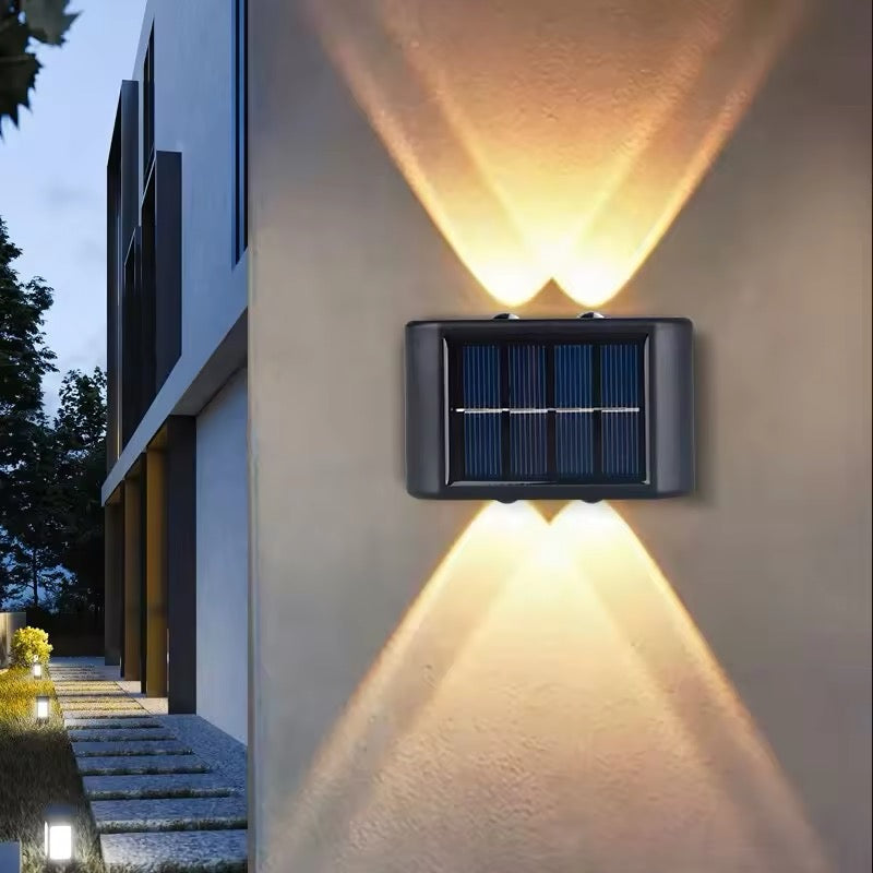 Applique murale LED solaire d'extérieur - Résistante aux intempéries Haut/Bas