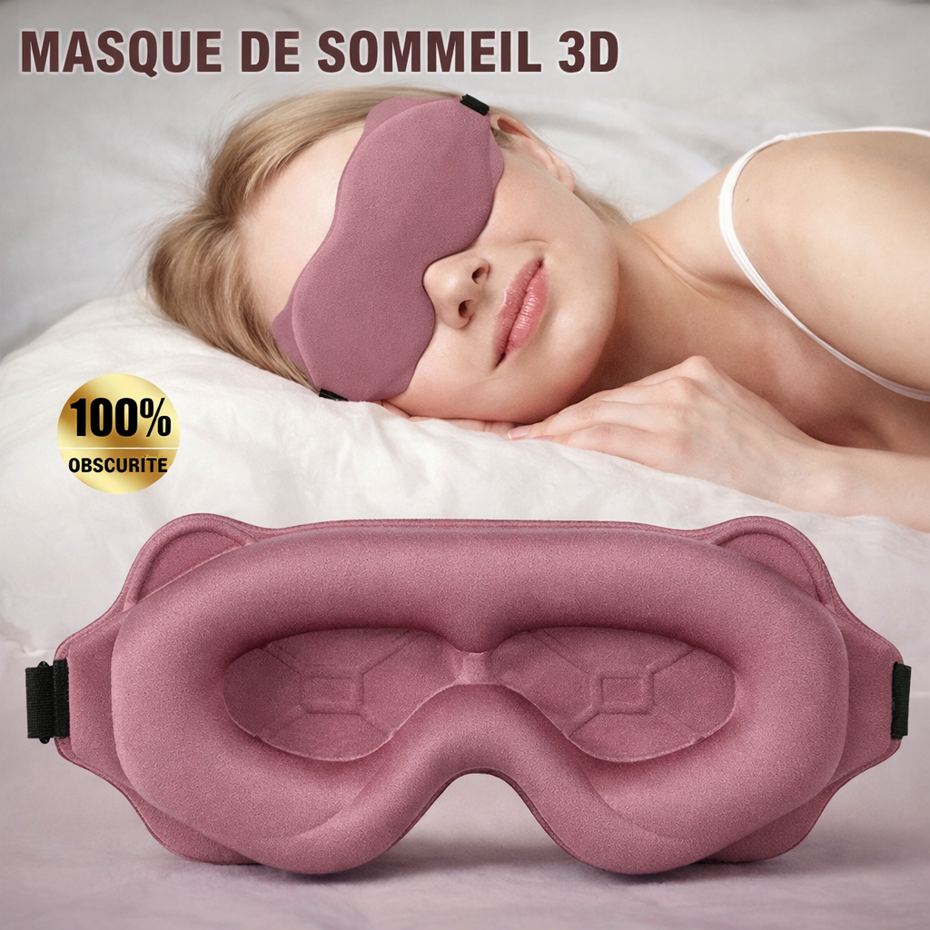 3D Schlafmaske verstellbar - Lichtschutzkomfort für Herren & Damen