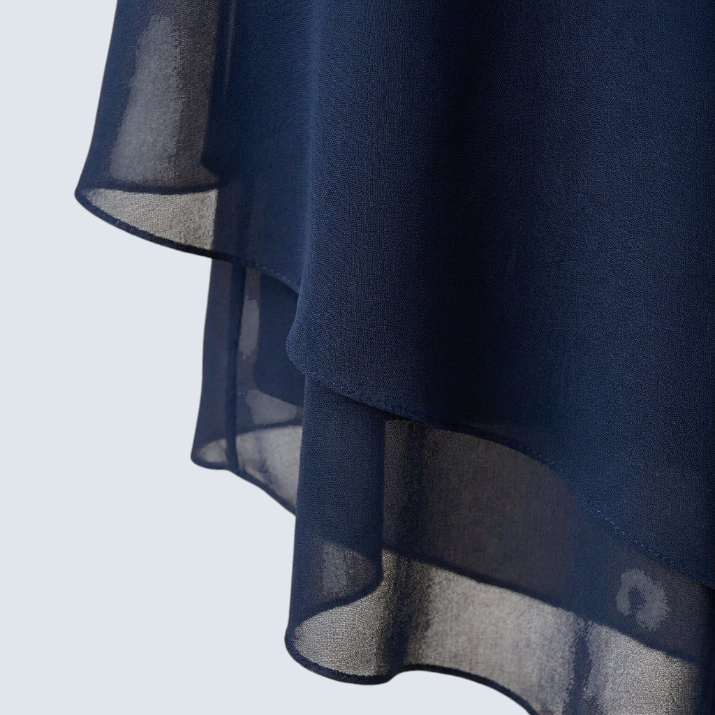 Ensemble deux pièces femme superposition, drapé et chic