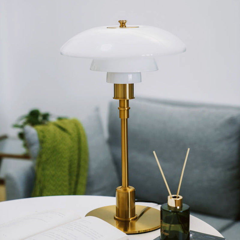 Lampe de table moderne de designer danois - Abat-jour superposé, LED