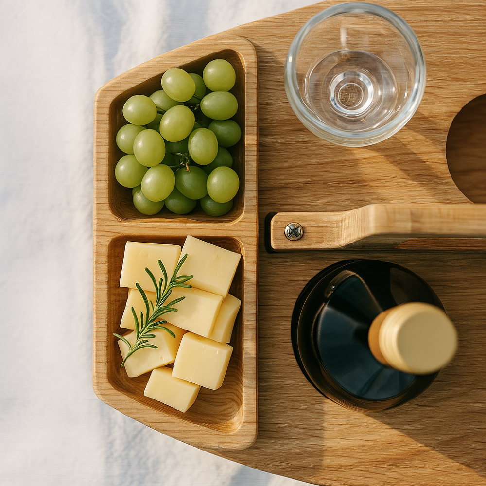 Table de Pique-Nique Pliable Compacte en Bois