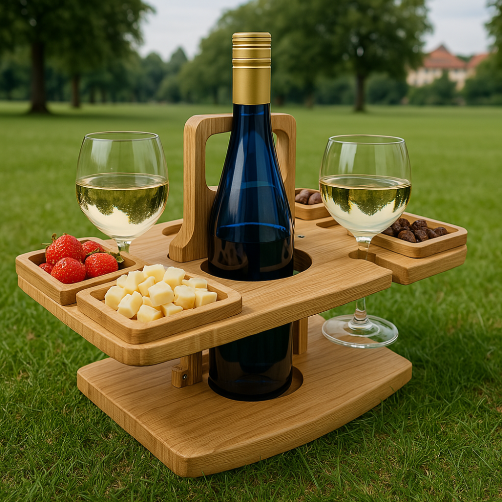 Table de Pique-Nique Pliable Compacte en Bois