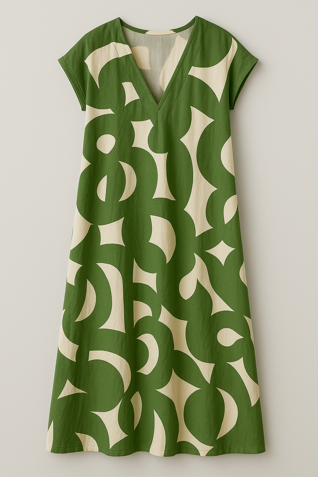 Schickes Damen-Maxikleid mit V-Ausschnitt und eleganter Silhouette