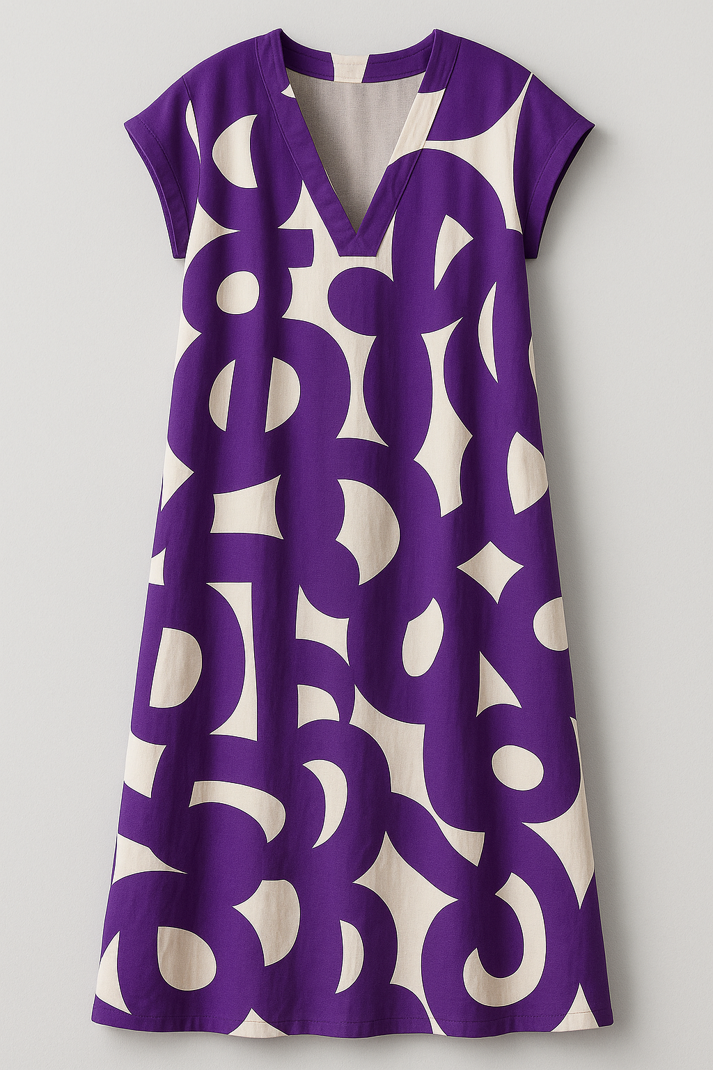 Schickes Damen-Maxikleid mit V-Ausschnitt und eleganter Silhouette