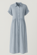 Chic Women's Midi Dress with Handy Pockets