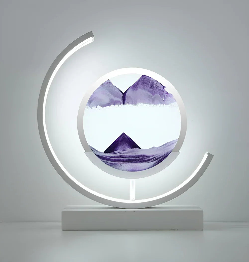 Lampe de Table Sable Cinétique LED – Design Flux de Sable
