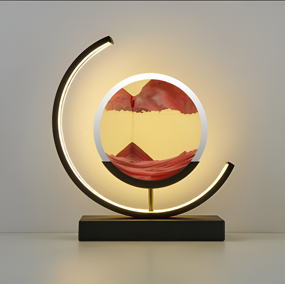 Lampe de Table Sable Cinétique LED – Design Flux de Sable