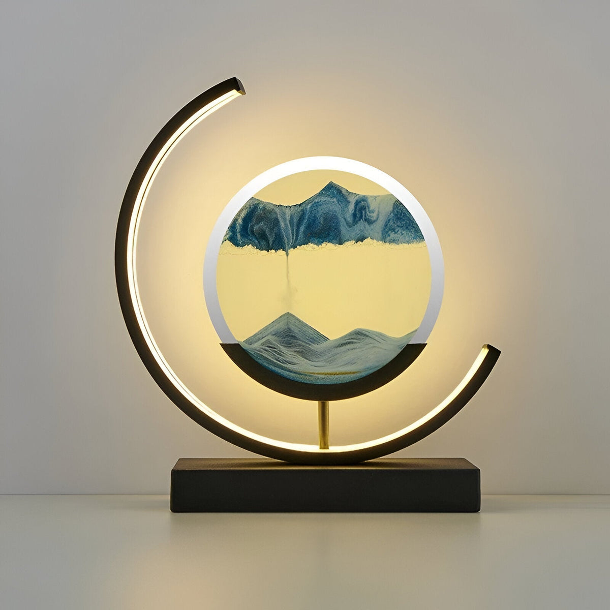 Lampe de Table Sable Cinétique LED – Design Flux de Sable