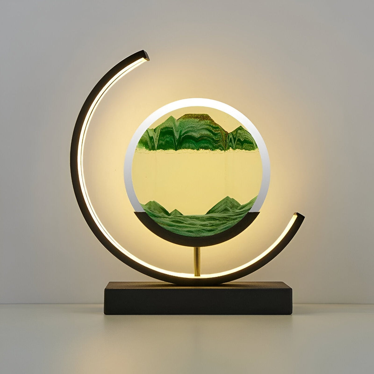 Lampe de Table Sable Cinétique LED – Design Flux de Sable