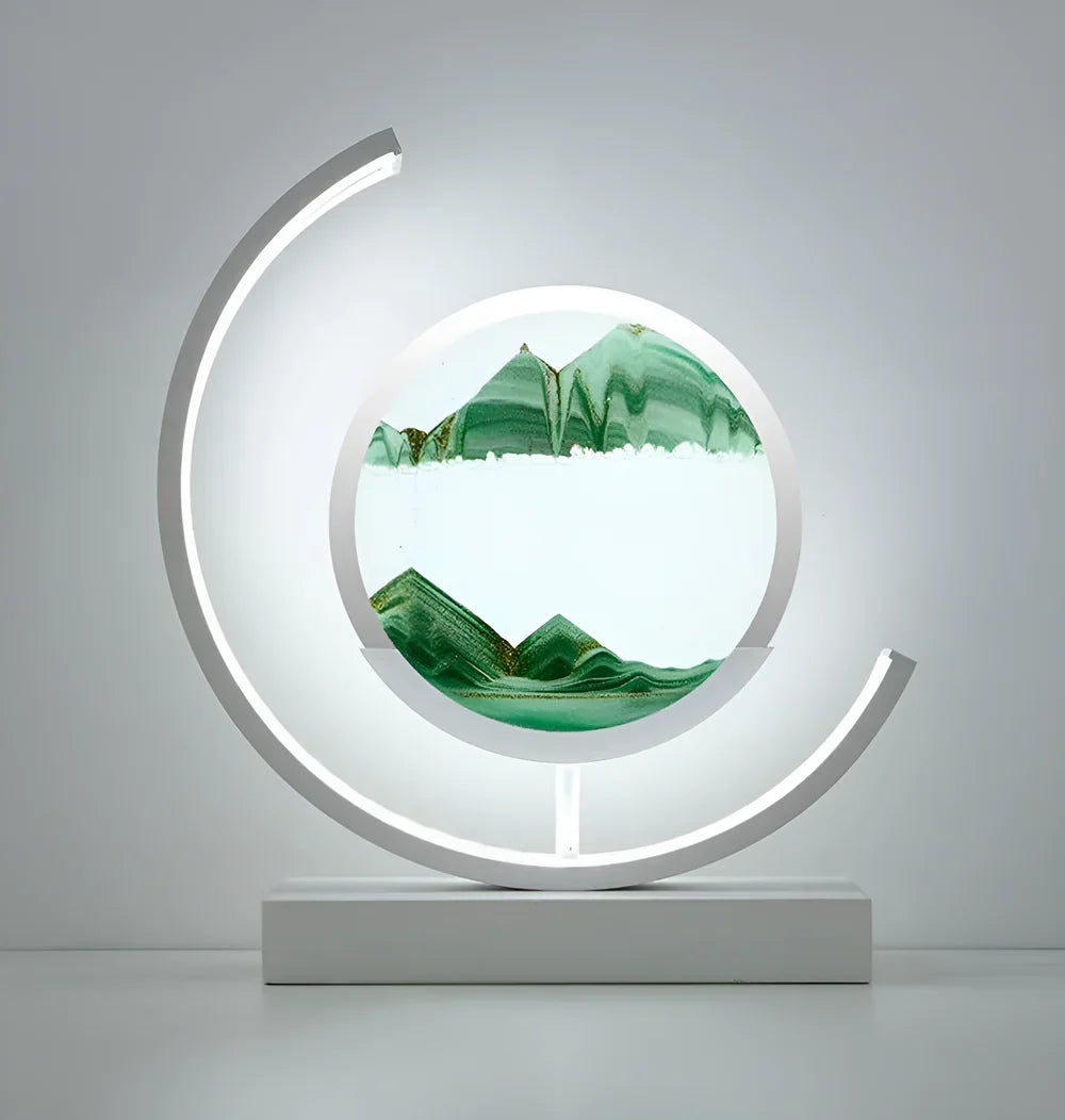 Lampe de Table Sable Cinétique LED – Design Flux de Sable