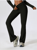 Legging Sport Femme Taille Haute Évasé Look Tendance