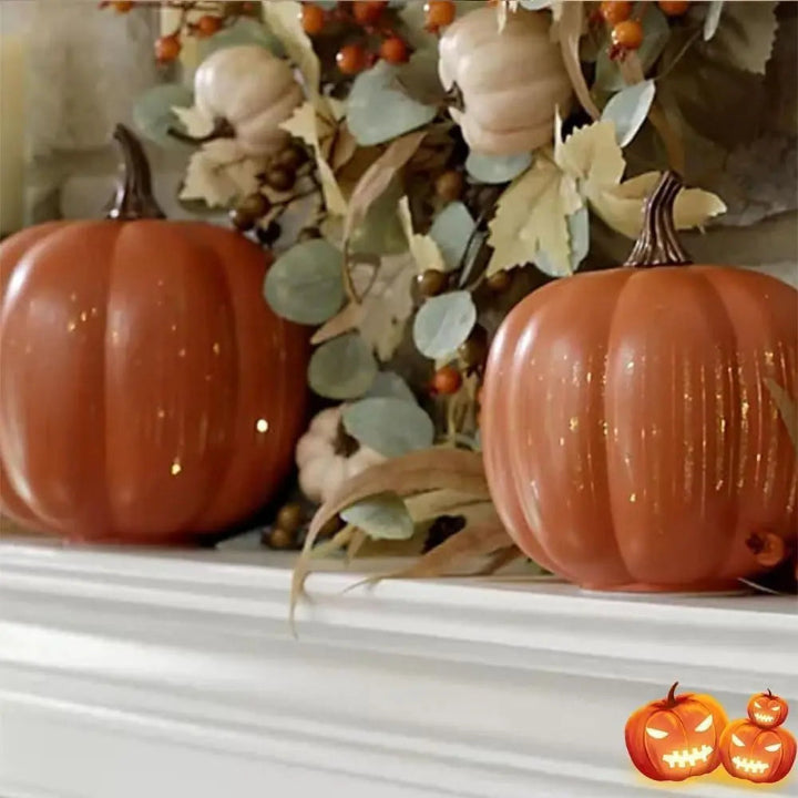 Lampe Citrouille Scintillante avec Minuterie - Décor LED Halloween