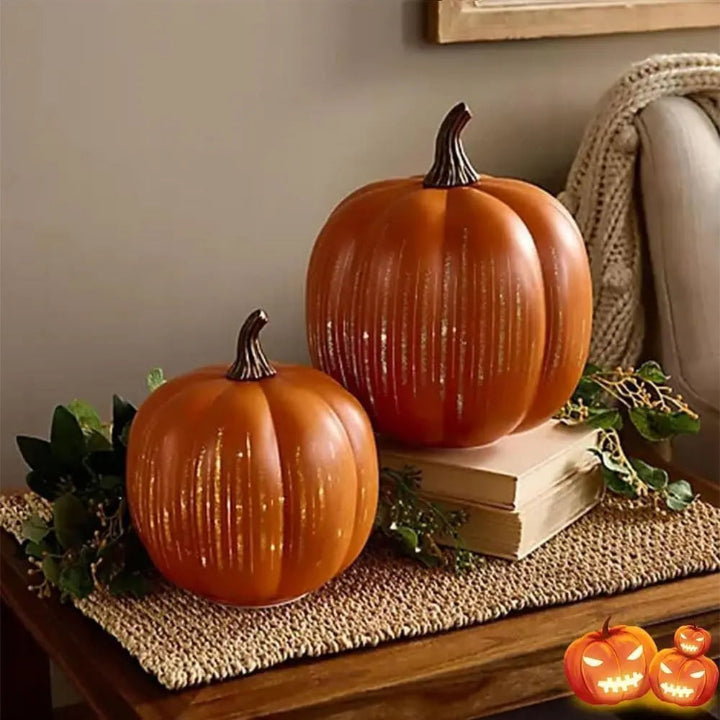 Lampe Citrouille Scintillante avec Minuterie - Décor LED Halloween