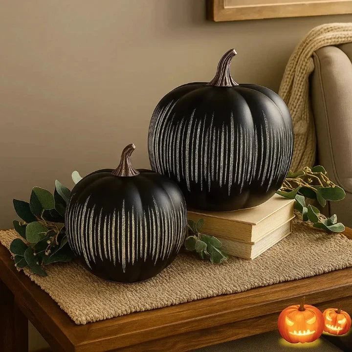 Lampe Citrouille Scintillante avec Minuterie - Décor LED Halloween
