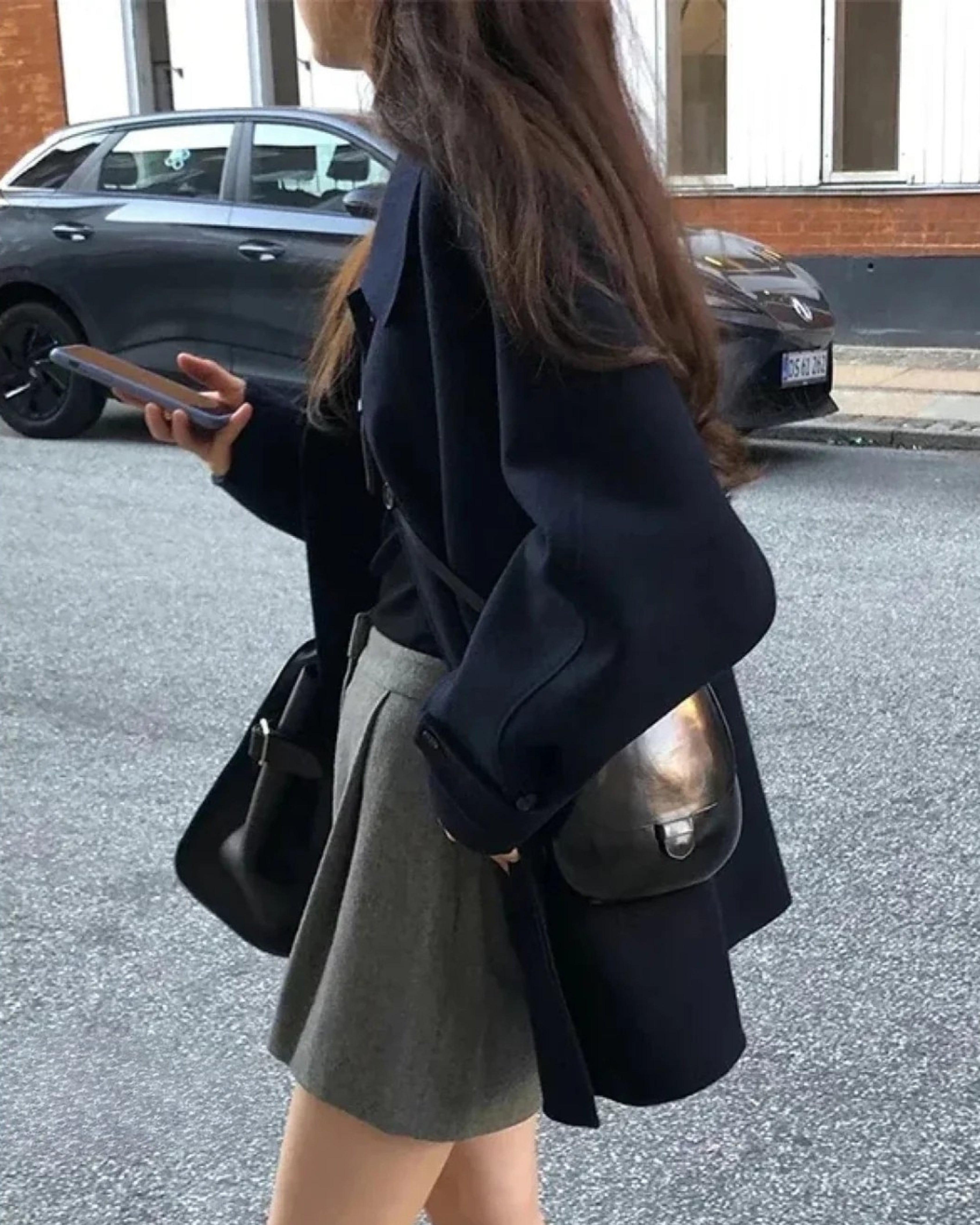 Damen Wintermantel Vintage Streetwear Wolle