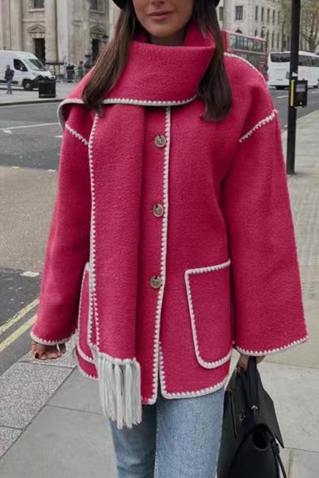 Manteau Châle Femme Élégant 0