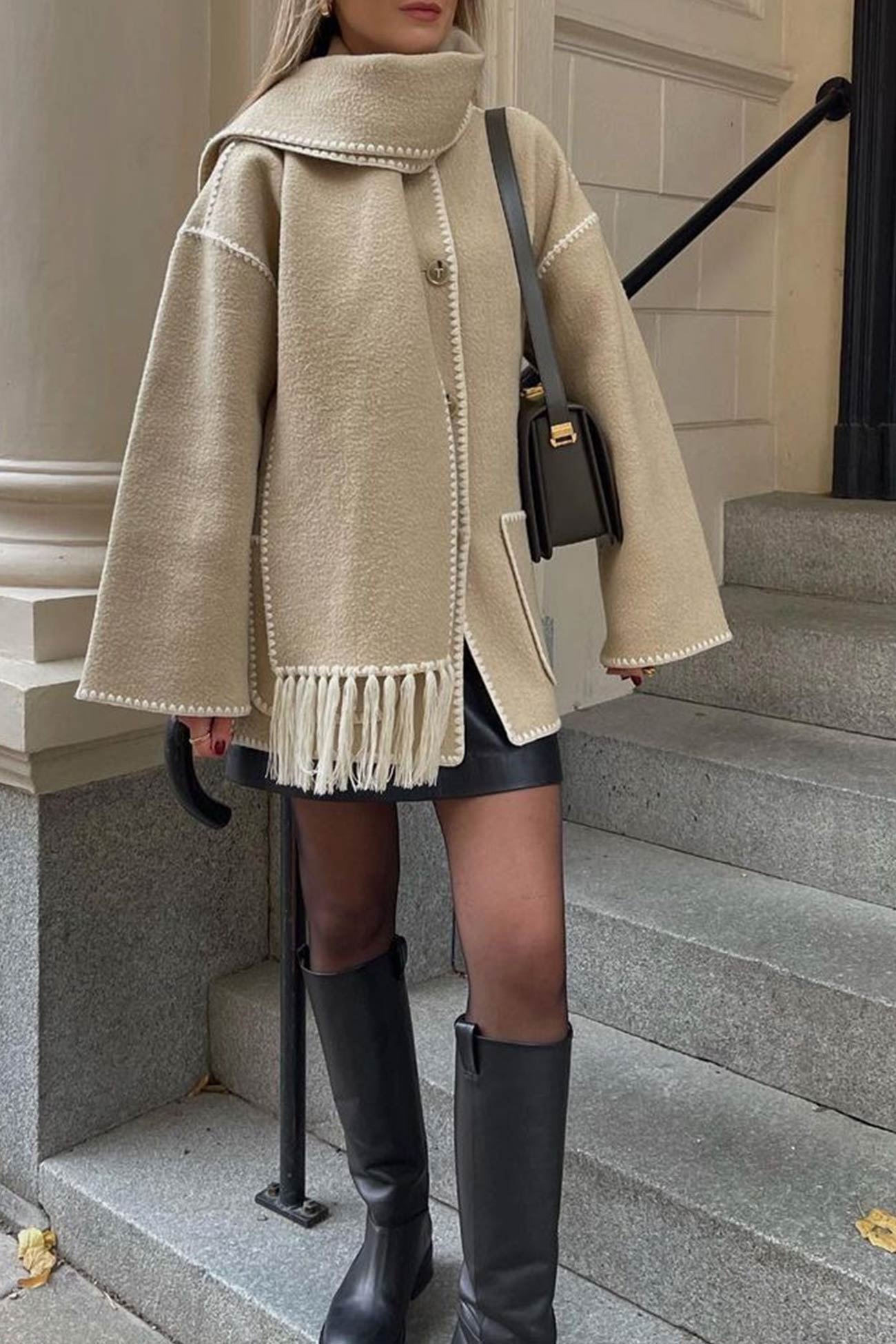 Manteau Châle Femme Élégant 6