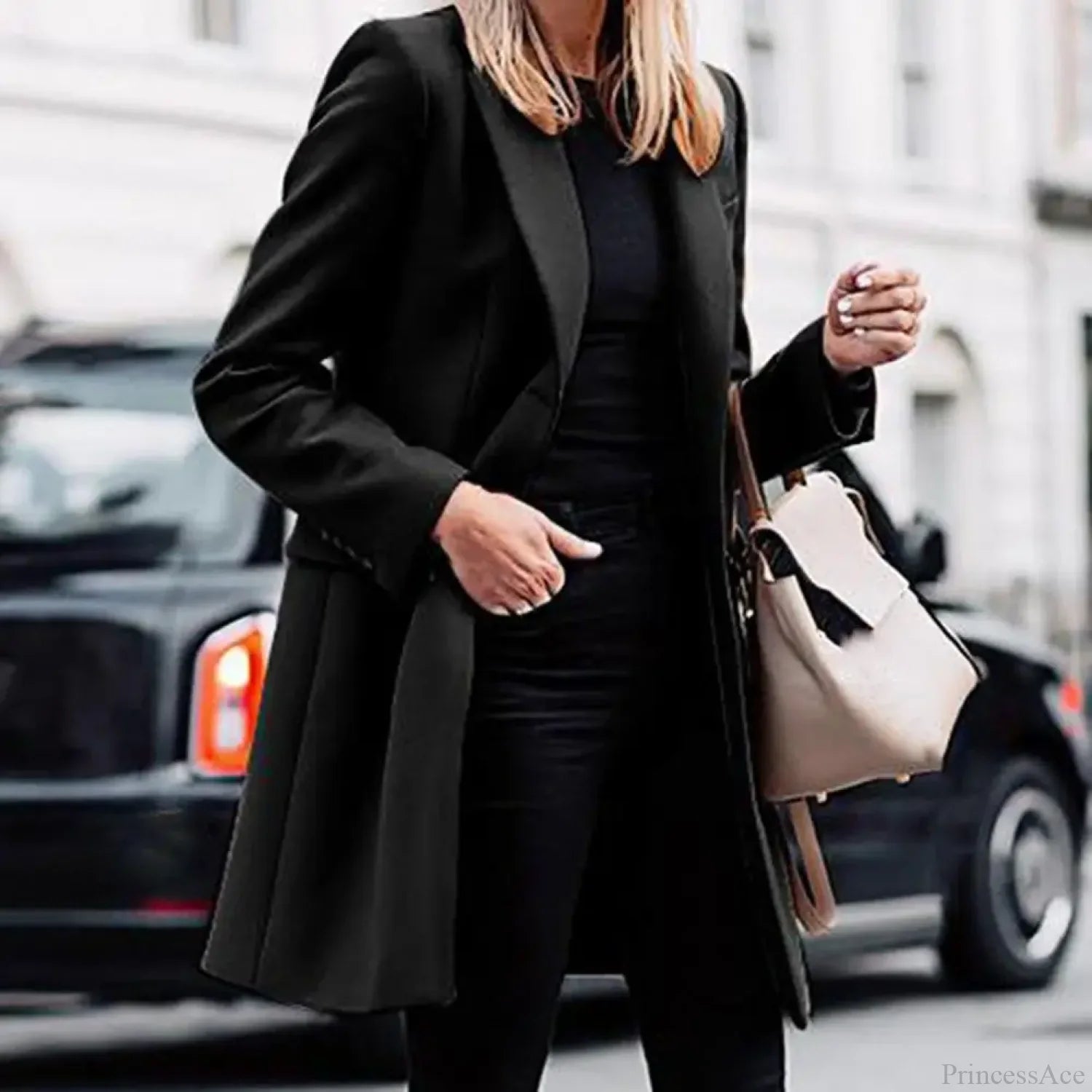 Manteau Hiver Femme Chic en Laine A-Ligne 1